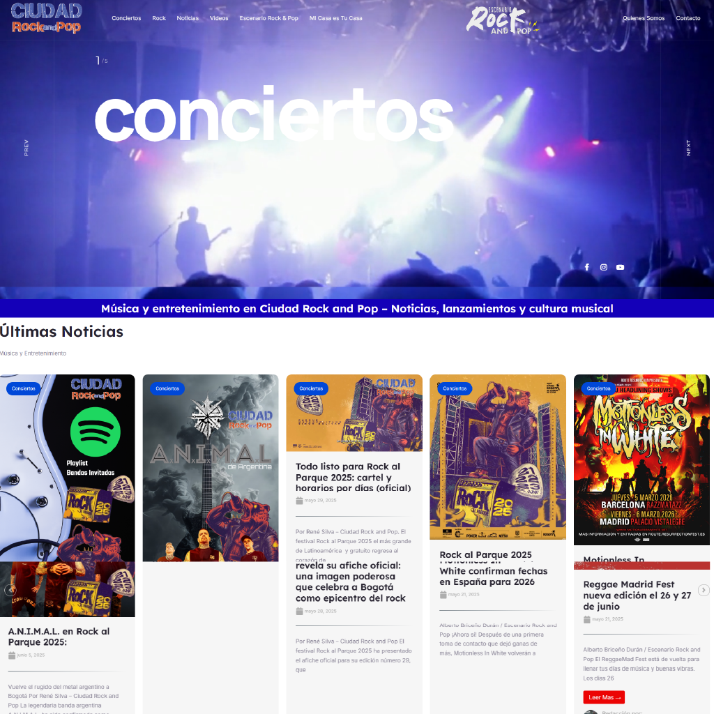 Ciudad Rock and Pop Web
